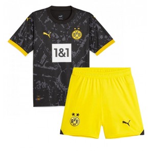 Borussia Dortmund Dětské Venkovní dres komplet 2023-24 Krátký Rukáv (+ trenýrky)